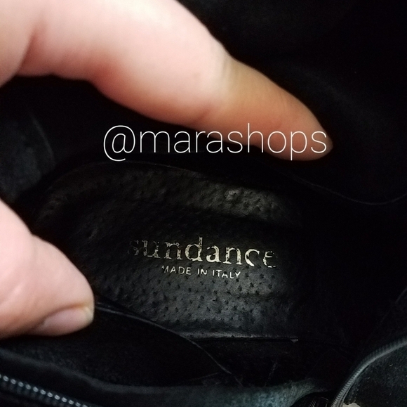 Sundance black suede knee high buckle boots - Picture 4 of 6